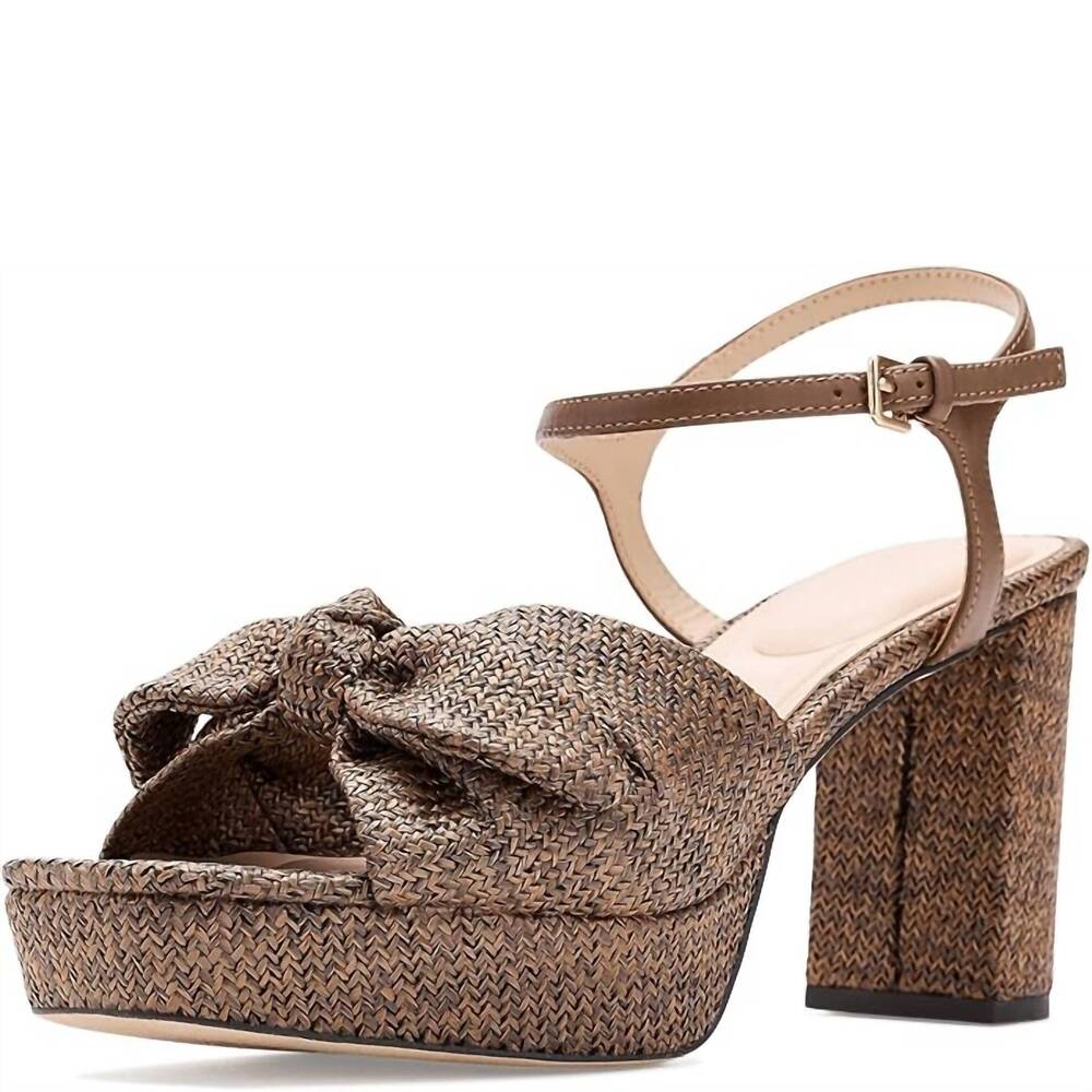 NEW PELLE MODA women's penni platform sandals in chocolate